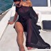 AmyDong Hot Sale! Ladies Dress Women Sexy Bikini Cover Up Swimsuit Swimwear Beach Shirt Dress Bathing Suit Blouse Skirt Black B078Y8SMXT